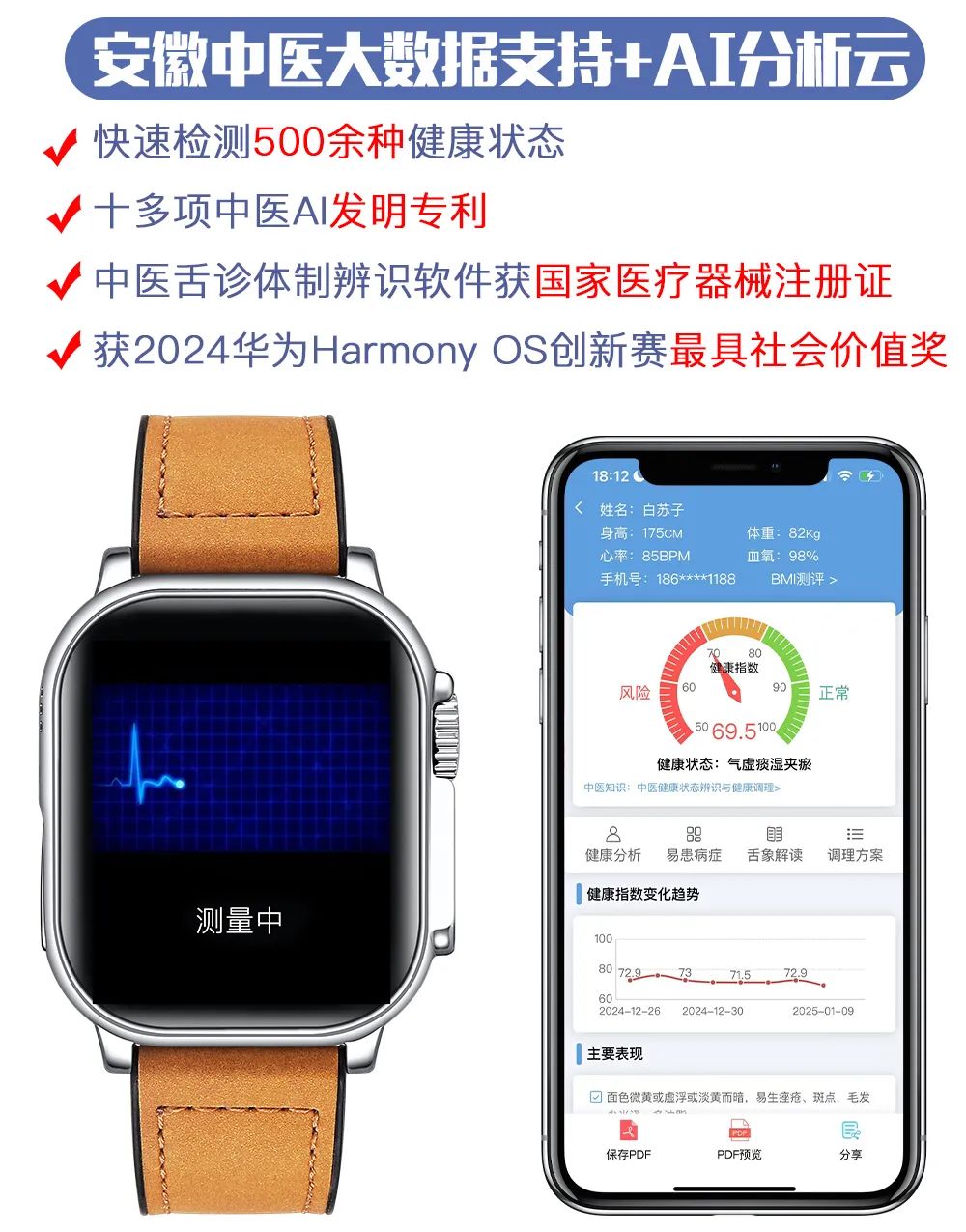【重点展商】AI健康云诊：AI中医云诊手表——2025大健康AI爆火项目